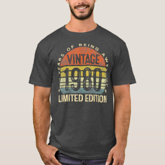 40 Year Old Gifts Vintage 1980 Limited Edition T-Shirt