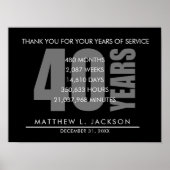 40 Year Retirement or Employee Appreciation Gift Poster (Vorne)