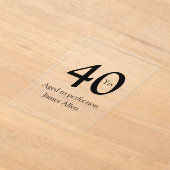 40 years aged to perfection birthday name simple  acryleinladungen (Ablage )