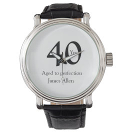 40 years aged to perfection birthday name simple  armbanduhr
