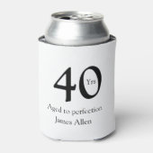 40 years aged to perfection birthday name simple dosenkühler (Kanne Vorderseite)