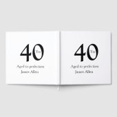40 years aged to perfection birthday name simple  gästebuch (Voll)