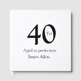 40 years aged to perfection birthday name simple  gästebuch