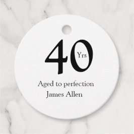 40 years aged to perfection birthday name simple  geschenkanhänger