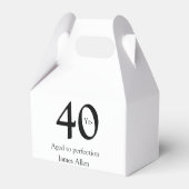 40 years aged to perfection birthday name simple  geschenkschachtel (Rückseite)