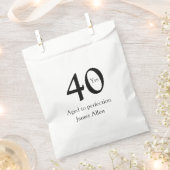 40 years aged to perfection birthday name simple geschenktütchen (Ausgeschnitten)