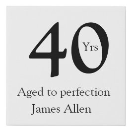 40 years aged to perfection birthday name simple  künstlicher leinwanddruck