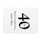 40 years aged to perfection birthday name simple  magnet (Horizontal)