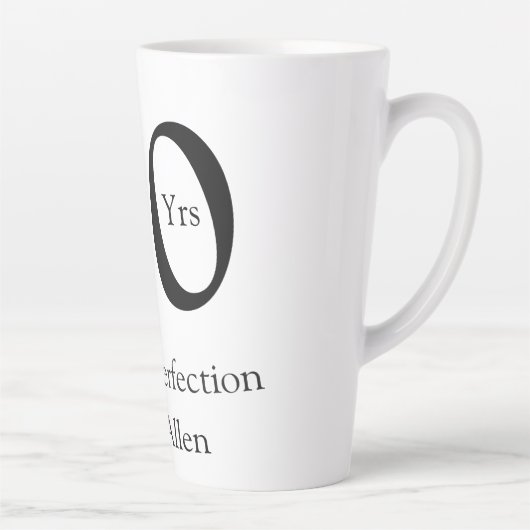 40 years aged to perfection birthday name simple  milchtasse (Rechts)