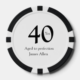 40 years aged to perfection birthday name simple  pokerchips