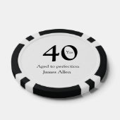 40 years aged to perfection birthday name simple  pokerchips (Einzeln)