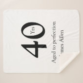40 years aged to perfection birthday name simple sherpadecke (Vorderseite (Horizontal))
