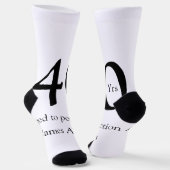 40 years aged to perfection birthday name simple socken (Gewinkelt)