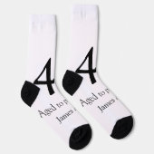 40 years aged to perfection birthday name simple  socken (Rechts)