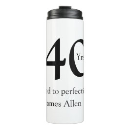 40 years aged to perfection birthday name simple  thermosbecher