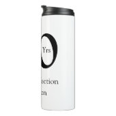 40 years aged to perfection birthday name simple  thermosbecher (Nach rechts gedreht)