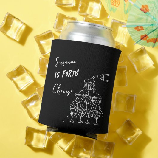 40 years Birthday Champagne tower funky Dosenkühler (In Situ Sommer)