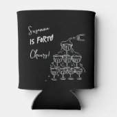 40 years Birthday Champagne tower funky Dosenkühler (Rückseite)