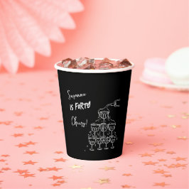 40 years Birthday Champagne tower funky Pappbecher