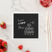 40 years Birthday Champagne tower funky Serviette (Beispiel)