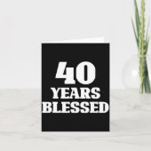 40 Years Blessed 40th Birthday Christian Religious Karte (Vorderseite)