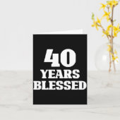 40 Years Blessed 40th Birthday Christian Religious Karte (Gelbe Blume)