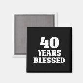 40 Years Blessed 40th Birthday Christian Religious Magnet (Vorderseite/Rückseite)