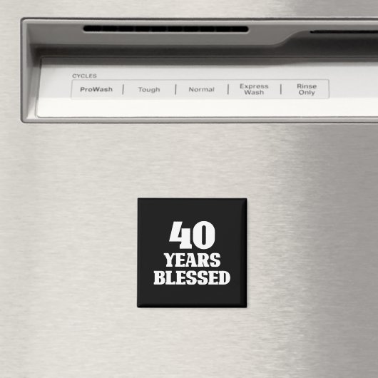 40 Years Blessed 40th Birthday Christian Religious Magnet (In Situ (Geschirrspüler))
