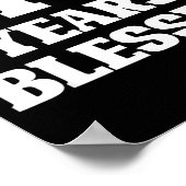 40 Years Blessed 40th Birthday Christian Religious Poster (Ecke)