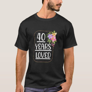 40 Years Loved Husband Ehefrau 40. Wedding Anniver T-Shirt
