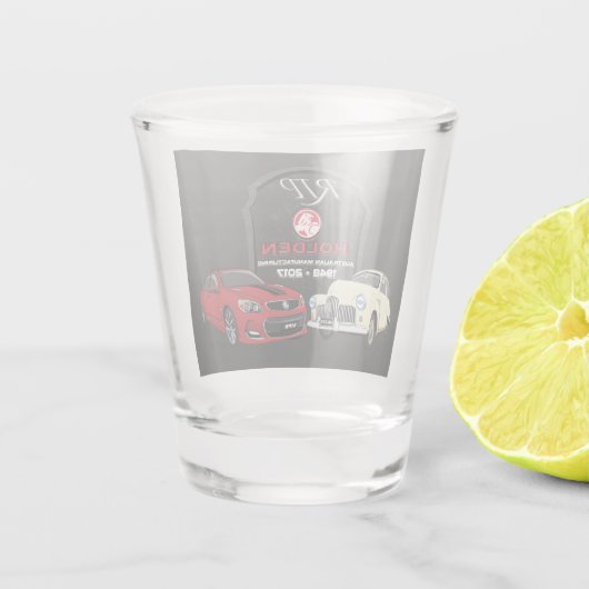 40 years of Holden Manufacturing in Australia T-Sh Schnapsglas (Rückseite)