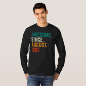 40 Years Old Awesome Since August 1982 40th Birth T-Shirt (Vorne ganz)