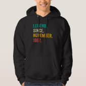 40 Years Old Legend Since November 1982 40th Birt Hoodie (Vorderseite)