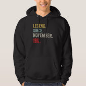 40 Years Old Legend Since November 1982 40th Birt Hoodie (Vorderseite)