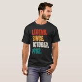 40 Years Old Legend Since October 1982 40th Birth T-Shirt (Vorne ganz)