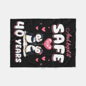 40 Years Wedding Anniversary Penguin Couples Match Fleecedecke (Vorderseite (Horizontal))