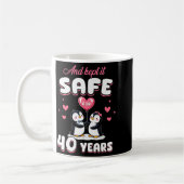 40 Years Wedding Anniversary Penguin Couples Match Kaffeetasse (Links)