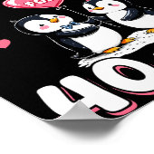 40 Years Wedding Anniversary Penguin Couples Match Poster (Ecke)