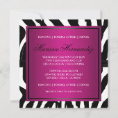 40. Zebra-Geburtstags-Party Einladung (Rückseite)