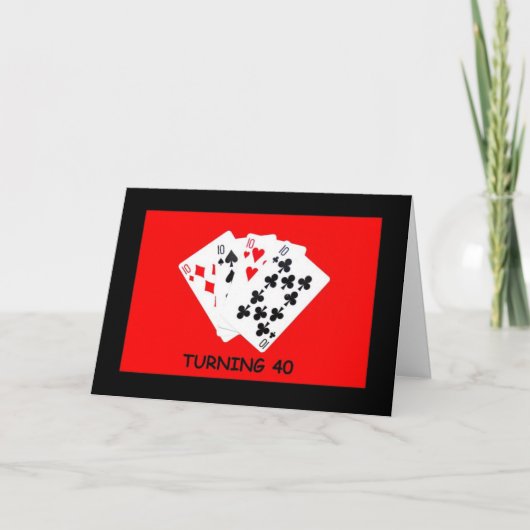 40 zu drehen ist ein großes Geschäft! Geburtskarte Karte (Vorderseite)