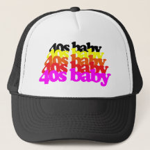 40er Baby Retro Farbige Typografie 40. Geburtstag