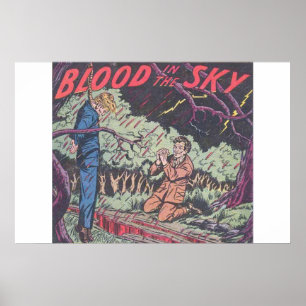 40er Horror Vintage Comicen für Comic-Buchliebhabe Poster