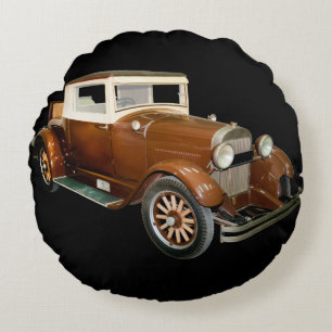 40er Jahre Vintage-Automobil - Verkehr Rundes Kissen