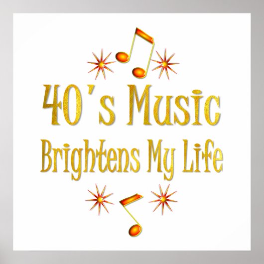 40er Musik bricht mein Leben Poster (Vorne)