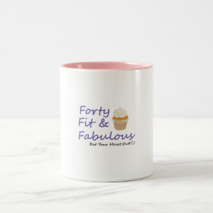 40FitFabulous2 Zweifarbige Tasse