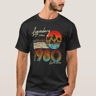 40Geburtstagsgeschenke Geboren im September 1980 4 T-Shirt