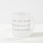40th Anniversary King Queen Gift Elegant Mattglastasse (VorderseiteRechts)