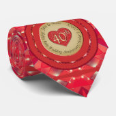 40th Anniversary Ruby  Krawatte (Gerollt)