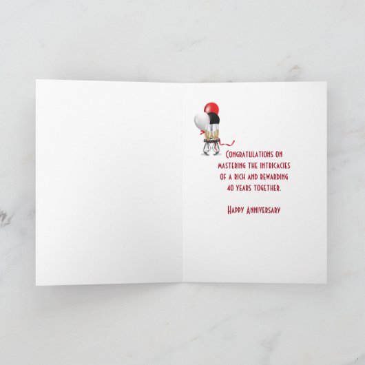 40th Anniversary Spotlight Congratulations Karte (Innenseite)
