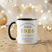40th Birthday 1986 Add Name Elegant Tasse